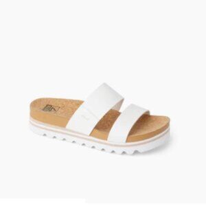 REEF | Cushion Vista Hi Platform Sandals White 7
